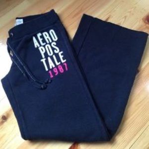 *BRAND NEW* Aeropostale Navy Blue Long Straight Comfy Sweatpants W/ Stylish Logo